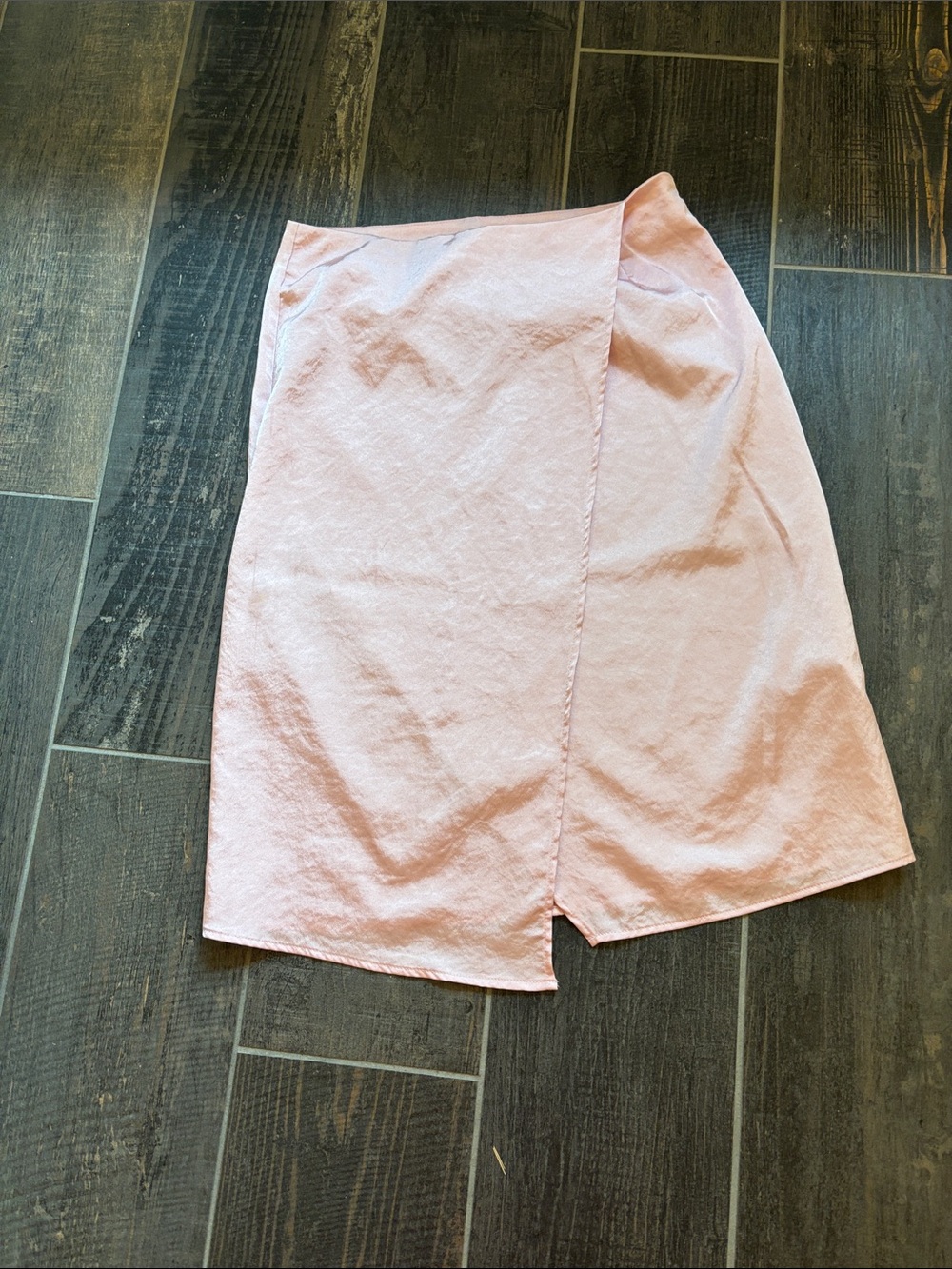 Altar'd State Pale Pink Asymmetrical Wrap Skirt